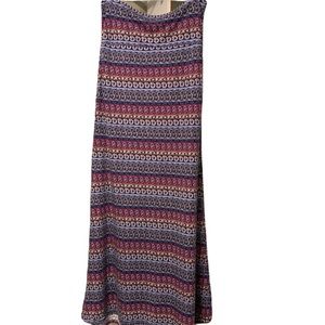 Shosho soft stretchy maxi skirt with fold over waist size S/M blue purple color